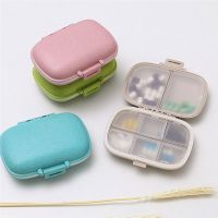 [HOT ZUQIOULZHJWG 517] 8 Grids Organizer คอนเทนเนอร์สำหรับแท็บเล็ต Travel Pill กล่องแหวนซีลกล่องขนาดเล็กสำหรับแท็บเล็ตฟางข้าวสาลีคอนเทนเนอร์สำหรับยา