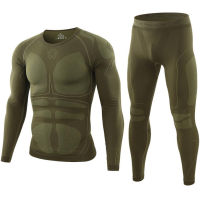 Winter Thermal Underwear Men Long Johns Sets Outdoor Windproof Sports Fitness Clothes Top Quality Military Style Underwear Sets