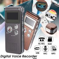 จัดส่งได้ทันทีเครื่องอัดเสียง และเล่น MP3 Voice Recorder ขนาด  8GB/16GB 650 ชม - สีดำ