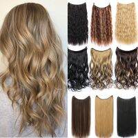 LANLAN Long Wavy Wigs For Women Hairstyle In Hair Extension Heat Resistant Synthetic False Hair Pieces Headwear