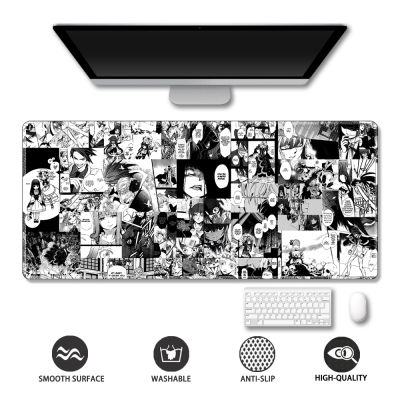 Mouse pad Black And White 02 Extended mousepad Waterproof Non-Slip design Precision stitched edges Cute deskmat Personalised large gaming mouse pad