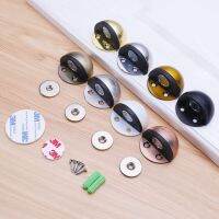 【LZ】 Stainless Steel  magnetic door stopper dual catch no punching  door bumper  wedge wall door stopper