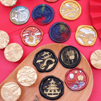 Round Star Fire Paint Seal Copper Head Invitation Card Wax Seal Stamp Wedding Christmas Card DIY Handmade Decoration Accessories