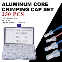 [HOT QAA,JXHKLWW 121] 250ชิ้น/เซ็ต CE1 CE2 CE5 Crimp Caps สายไฟขั้วต่อขั้วต่อ AWG 12-10 16-14 22-16