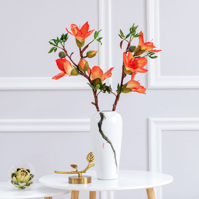 Handfeel จำลองดอกไม้ Kapok วีรบุรุษเดียว,ห้องนั่งเล่น,เคาน์เตอร์ห้องนอน,ดอกไม้ตกแต่ง,การถ่ายภาพแมกโนเลีย Propshuilinshen