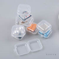 Small Jewelry Storage Box Square Transparent Plastic Storage Box Case Craft Jewelry Organizer Beads Earrings Rings Sundries - xin