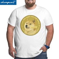 ผ้าฝ้ายแท้เสื้อยืด พิมพ์ลาย Doge Coin Bitcoin Crypto Ethereum Dogecoin Btc Blockchain ทรงสูง สําหรับผู้ชายS-3XL  61S0