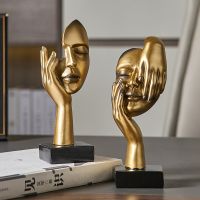 Statue Abstract Resin Desktop Ornaments Sculpture Miniature Figurines Face Character Nordic Art Crafts Office Nodic Home Decor