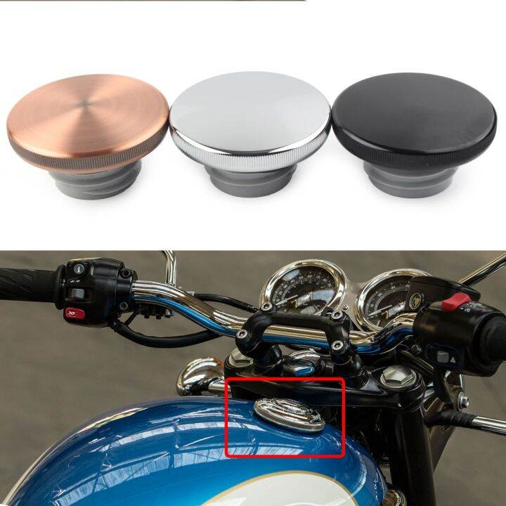 49mm Motorcycle Aluminum Petrol Fuel Gas Tank Cap Cover With Breather Pipe EOA E