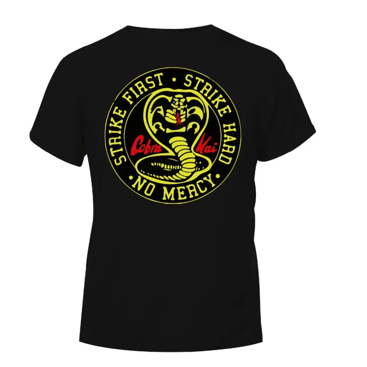 Cobra Kai Shirt Strike First Strike Hard No Mercy Lazada Ph