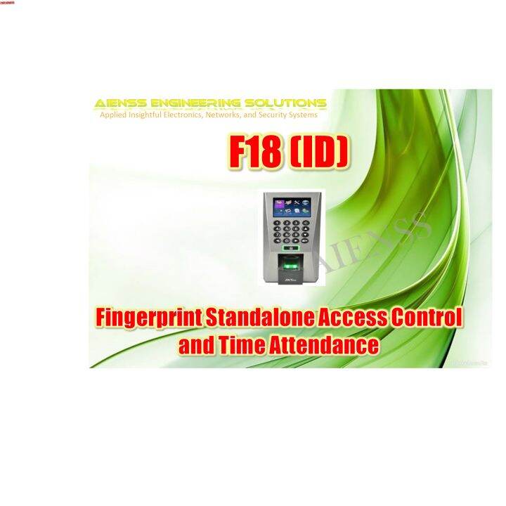 F18 (ID) Fingerprint Standalone Access Control and Time Attendance