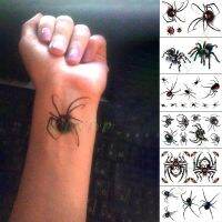 Waterproof Temporary Tattoo Sticker Spider Insect Fake Tatto Finger Hand Arm Foot Flash Tatoo for Kid Girl Men Women