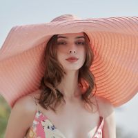 Luxury Sombrero Visor Summer Hat Women Big-Brimmed Korean Sun Hat Fashion With A Round-Top Holiday Beach Cap Foldable Straw Hat