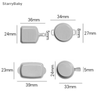 StarryBaby 1ชุด (4ชิ้น) 1/12จานตุ๊กตาขนาดเล็กสีดำแกล้งเล่นของเล่นห้องครัว