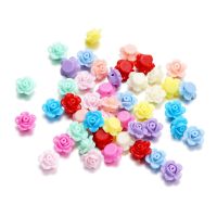 40Pcs/Lot 13mm Colorful Rose Flower Acrylic Loose Spacer Beads for Jewelry Making DIY Bracelet Handmade Clothing Accessories DIY accessories and other