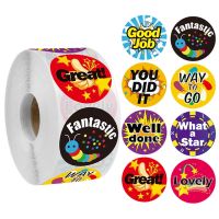 50-500pcs round fantastic you did it encouragement journaling supplies sticker book collage material self-adhesive labels