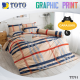 TOTO (ชุดประหยัด) ชุดผ้าปูที่นอน+ผ้านวม ลายกราฟฟิก Graphic TT711 สีน้ำตาล #โตโต้ 3.5ฟุต 5ฟุต 6ฟุต ผ้าปู ผ้าปูที่นอน ผ้าปูเตียง ผ้านวม กราฟฟิก