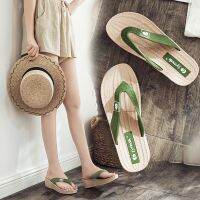 COD DSFEDTGETEER WANNA【READY STOCK】New Style Flip-flops Womens Thick-soled Non-slip Outdoor Wedge Sandals and Slippers Sandals