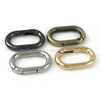 1x Metal Oval Ring Snap Hook Spring Gate Trigger Clasps Clips for Leather Craft Belt Strap Webbing Keychain Hooks Bag Accessories