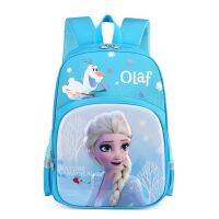 Disney Elsa Princess Kindergarten Backpack Primary School Girl Cartoon Fashion Large Capacity Portable Load Reduction School Bag