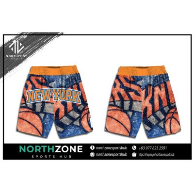 NBA New York Knicks Full Sublimation Short with two sided pockets (SHORT)