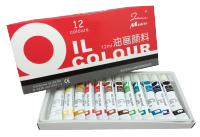 ชุดสีน้ำมันสำหรับวาดรูป 12 สี/กล่อง Oilcolor set for drawing