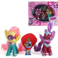 Hasbro My Little Friendship Is Magic Power Ponies Series Applejack Fluttershy Figures B3095ของเล่นและของขวัญสำหรับเด็กผู้หญิง