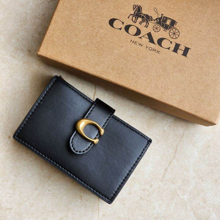 Coach 88538 Business Card Holder Accordion Card Case Black Lazada PH