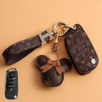 【 ร้อนแรง 】Key สำหรับ Peugeot 107 206 207 208 306 307 301 308S 407 2008 3008 4008หนัง Key Chain ผู้ถือ COD