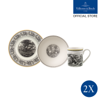 [SET] Villeroy &amp; Boch - Audun Ferme breakfast for 2 (salad plate 22cm, bowl,mug) x2 ชุดอาหารเช้าพอร์ซเลน สำหรับ 2 คน (จานสลัด 22 ซม., ชาม, แก้ว)x2 - วิลเลรอย แอนด์ บอค