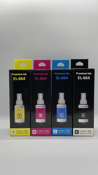 หมึกพรีเมี่ยม-premium-ink-el-664สำหรับ-epson-printer-1ชุด-มี-4-สี-black-cayan-magenta-yellowสำหรับ-epson-printer-l100-l101-l110-l120-l200-l210-l220-l222-l300-l301-l310-l350-l355-l360-l365-l405-l455-l5