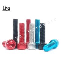 10pcs M4 M5 M6 Aluminum Al Alloy DIN912 Knurled Hex Hexagonal Socket head Cap Screws Bolts Anodized Colors