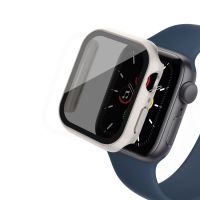 PC ฝ้า + ฟิล์มกันรอยกันกระแทกป้องกันการสอดแนมนาฬิกาแบบบูรณาการเคสสำหรับ Apple Watch ป้องกัน SE 2022 40มม./Apple Watch ขนาด40มม./Apple Watch 6 40มม./Apple Watch 5 40มม./Apple Watch 4 40มม./apple Watch 8 41มม./Apple Watch 7 41มม./Apple Watch 2022 44ม.