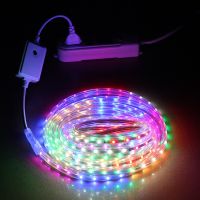 Waterproof SMD2835 LED Light Strip 220V 48LEDS/M Flexible LED Strip 1m 2m Outdoor RGB LED Multicolor Tape IP67 Lamp With EU Plu