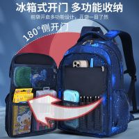 High-end New schoolbags for primary school students open side refrigerator style large-capacity childrens bags for grades 1-3-6 Uniqlo original