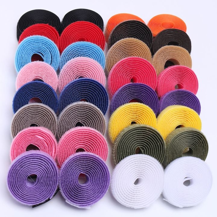 2cm-1meter-pair-colorful-sticker-hook-and-loop-fastener-adhesive-tape-nylon-button-cable-ties-sewing-garment-bags-accessory