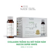 GIFT Collagen uống trắng da mờ thâm nám Nucos Super White 50ml x 10 chai