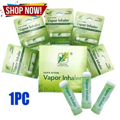 Set of 1 Natural Green Leaf Quick Action Vapor Inhaler Feel Fresher ...