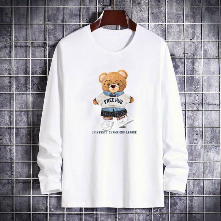 เสื้อยืด-สกรีนลาย-แบร์ๆ-bear-ผ้าบาง-กันแดด