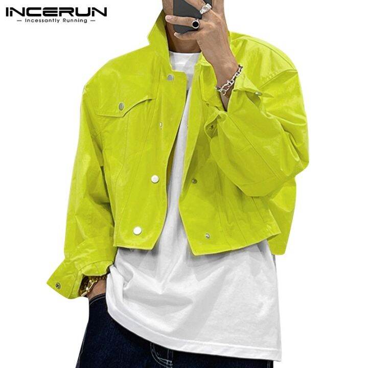 incerun-เสื้อแจ็กเก็ตแขนยาว-สีพื้น-สไตล์ตะวันตก-สําหรับผู้ชาย