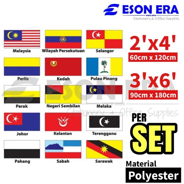 bendera semua negeri di malaysia