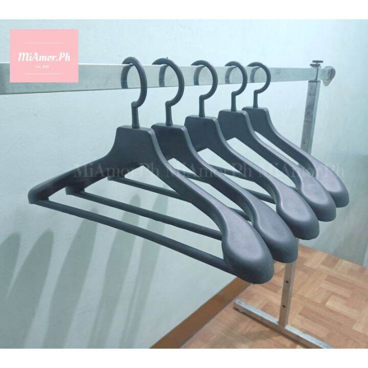 (Thick) Black Coat Hanger Suit Plastic Hanger Jacket Hanger Lazada PH