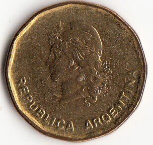 【❁】 Hafsa Express Centimus เหรียญรุ่นดั้งเดิม1988ที่ระลึก50อาร์เจนตินาหายากอเมริกา100% จริง