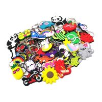 Mixed 50PCS PVC Cartoon Figure Key Chain Cute Anime Key Ring Kid Toy men car keys charms Keychain Fashion Trinket send at random Key Chains