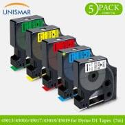 Unismar 10 cái Bộ hỗn hợp 12 mét D1 Băng tương thích Dymo nhãn dán 45013