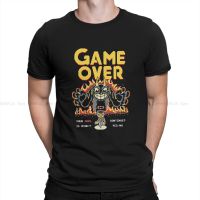 Game Over Pixel Art Men Tshirt Cuphead Game O Neck Tops T Shirt Funny Birthday Gifts