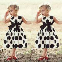 【Ladies shop】แฟชั่นเด็กวัยหัดเดิน Baby GirlsDress Polka Stripe OutfitsGirl1-6Y