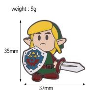 【▤】 Amamia mall Zelda Warrior เข็มกลัด The Legend Of Zeldas Enamel Pin Shield Warrior Badge Action Adventure เกมพัดลมสะสม Badge เครื่องประดับ