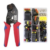 {7ho car tools} Crimping Pliers Clamp เครื่องมือสำหรับช่างไฟฟ้ารถยนต์ Crimp Terminals Set Kit Automotive Terminal Sn-48B Wire Stripper