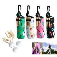 1 Set Golf Storage Bag Large Capacity High Elasticity Golf Pouch Clasp Tightly Neoprene Print Golf Ball Carry Bag for Golf